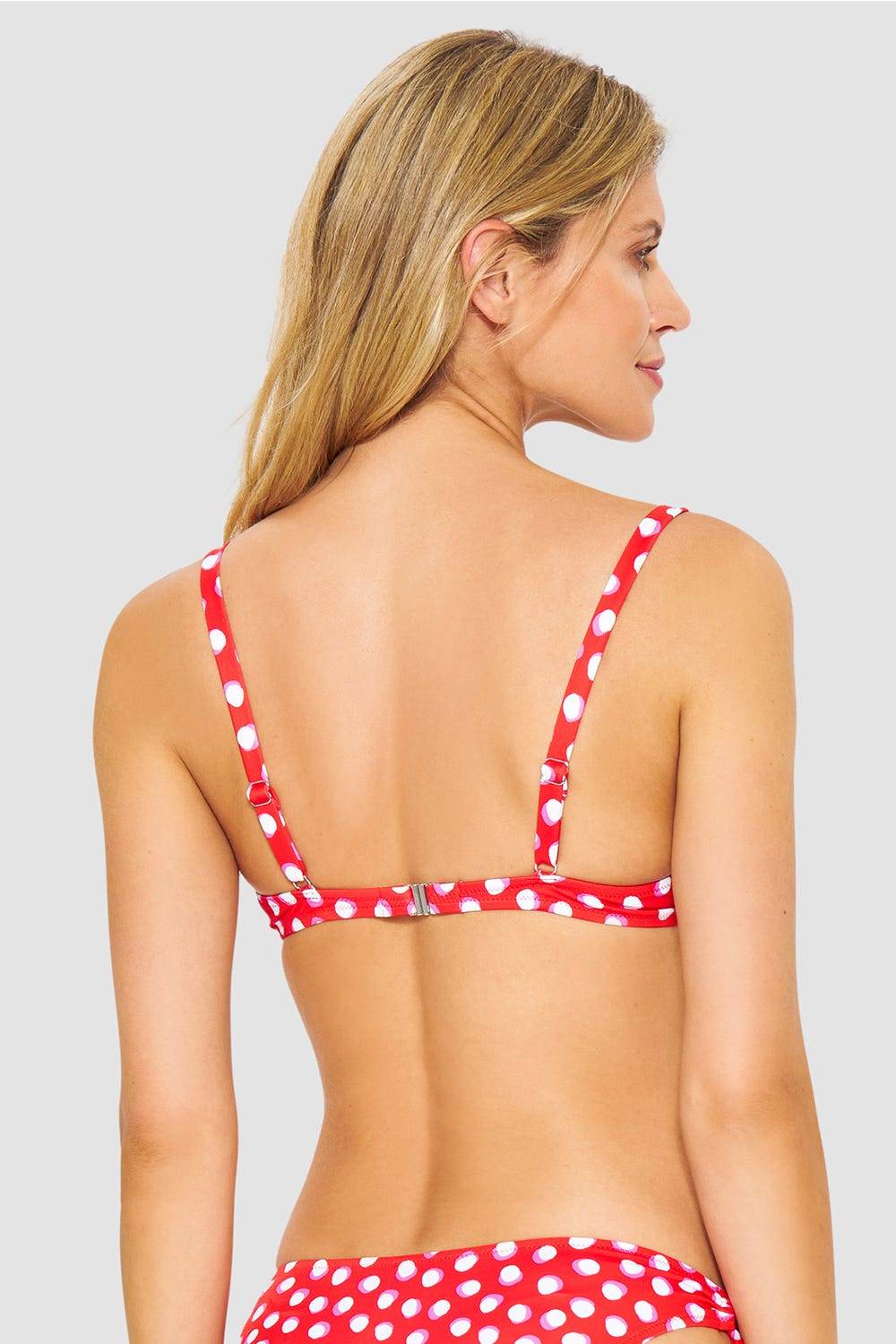 Rösch Bikini-Oberteil im Retro-Tupfendruck Rot-Weiß Cyber Monday
