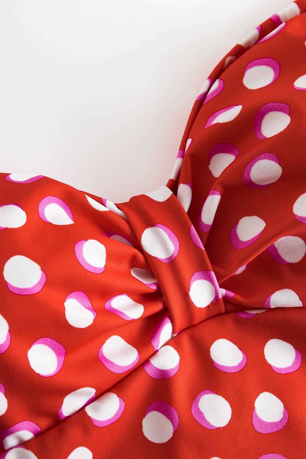Rösch Tankini-Oberteil Neckholder im Retro-Tupfendruck Rot-Weiß Weihnachtsangebot