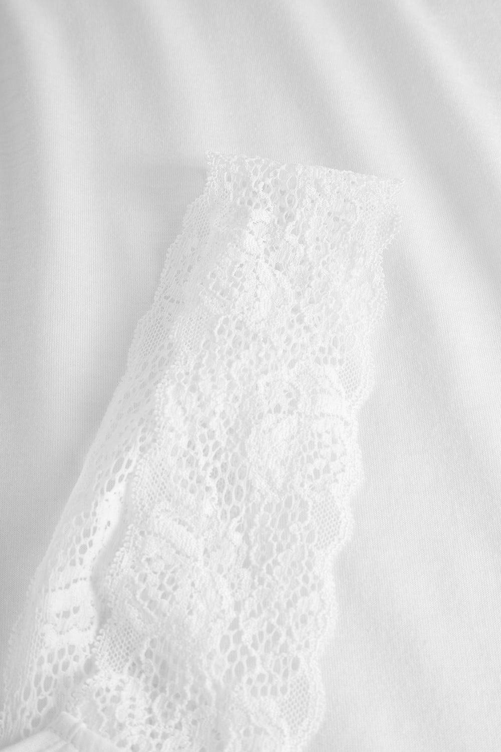 Rösch Pyjama kurz mit Spitzendetail 100% Baumwolle Valentinstagsangebot