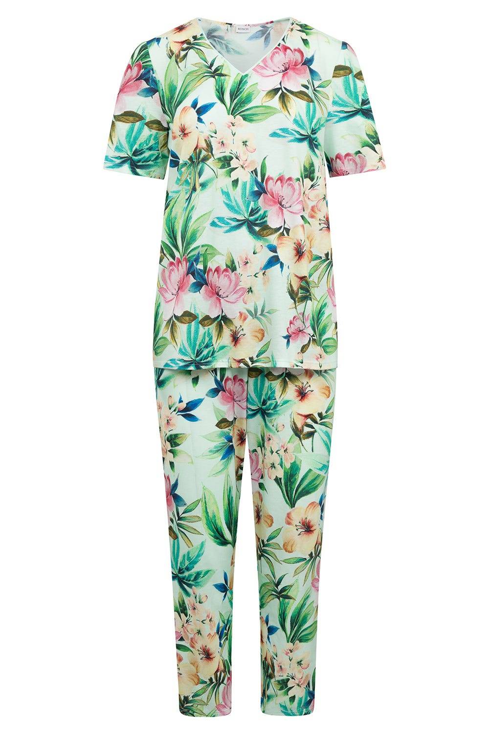 Rösch Pyjama im exotischen Blumendruck Baumwolle/Modal Heißer Verkauf