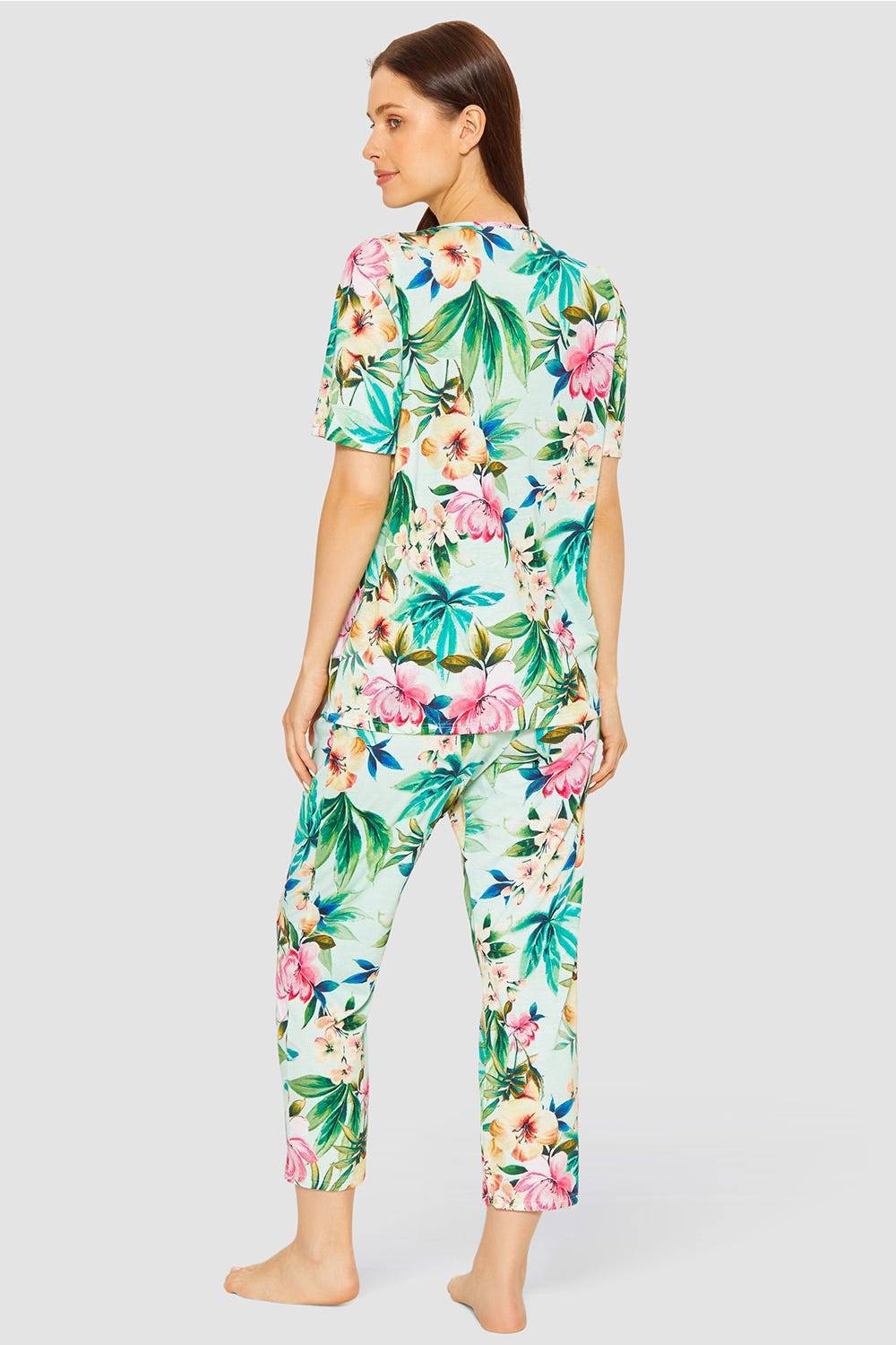 Rösch Pyjama im exotischen Blumendruck Baumwolle/Modal Heißer Verkauf