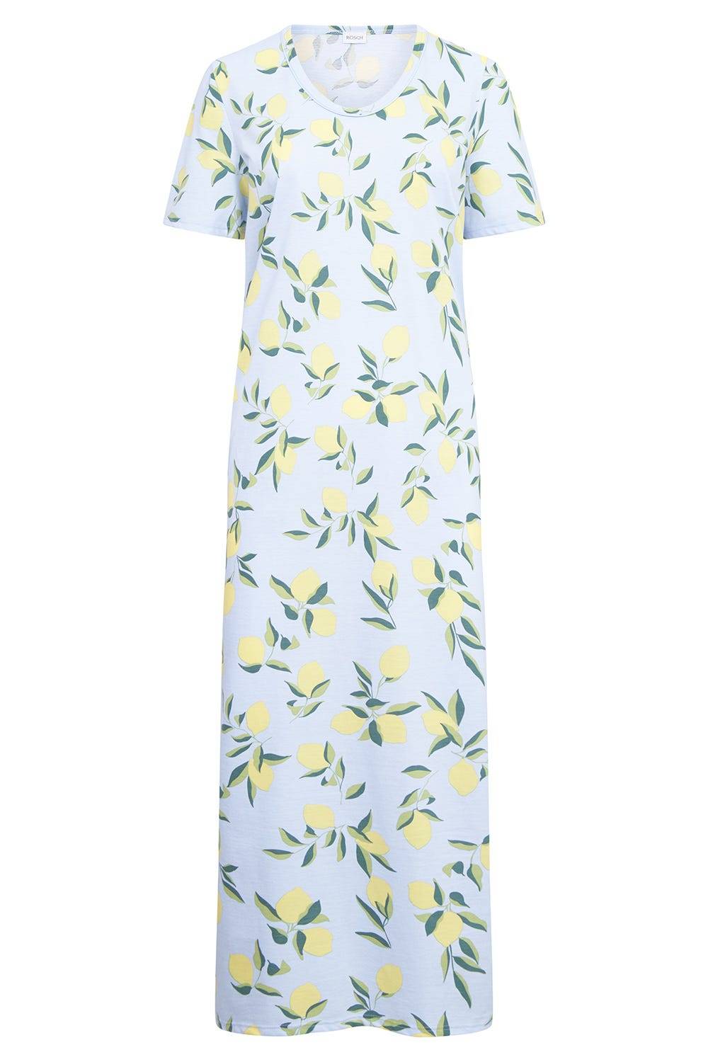 Rösch Nachtkleid im Zitronendruck Maxilänge sommerlich 100% Baumwolle VIP-Rabatte