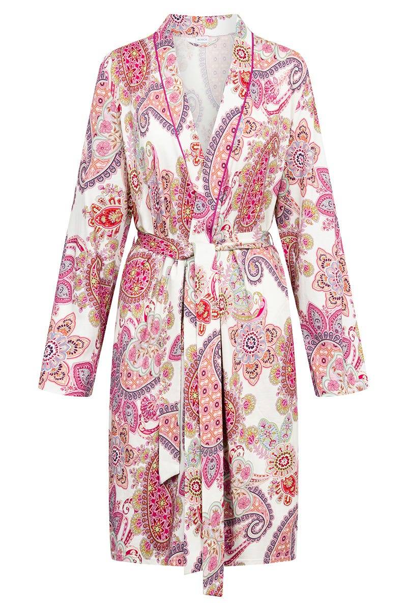 Rösch Morgenmantelim Paisley-Druck Beerenfarben Baumwolle/Modal Wochenangebot