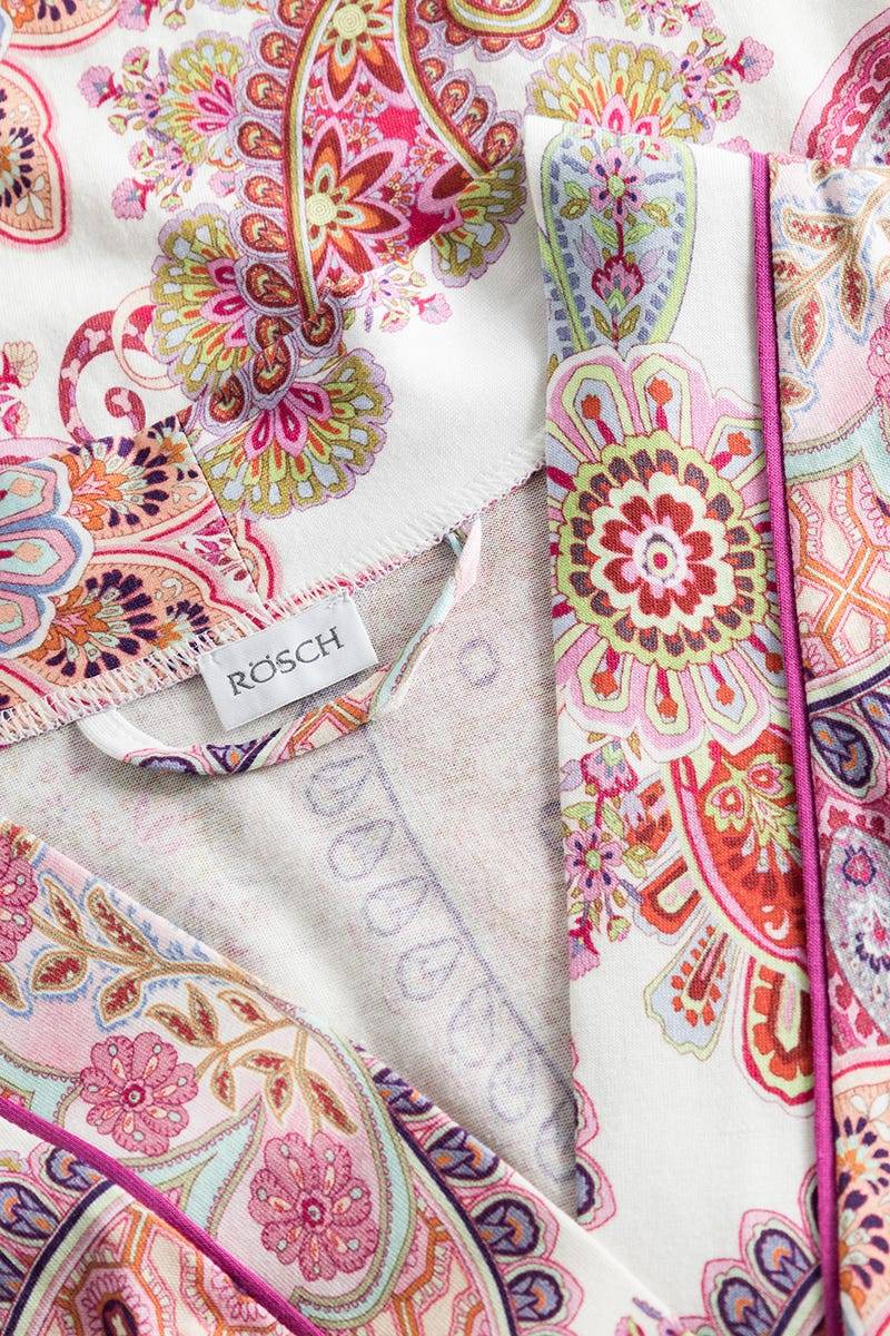 Rösch Morgenmantelim Paisley-Druck Beerenfarben Baumwolle/Modal Wochenangebot