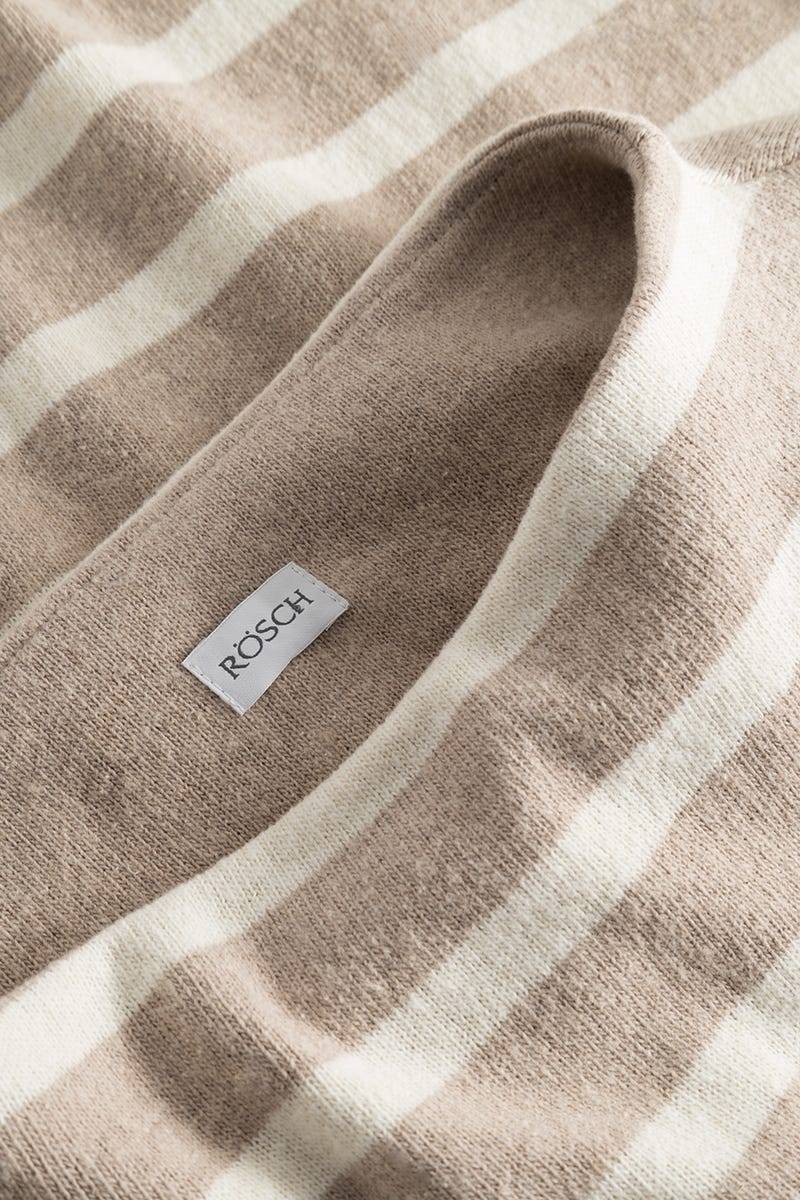 Rösch Hausanzug im Ringeldruck Hellbraun aus Strickware Kostenlose Rückgabe