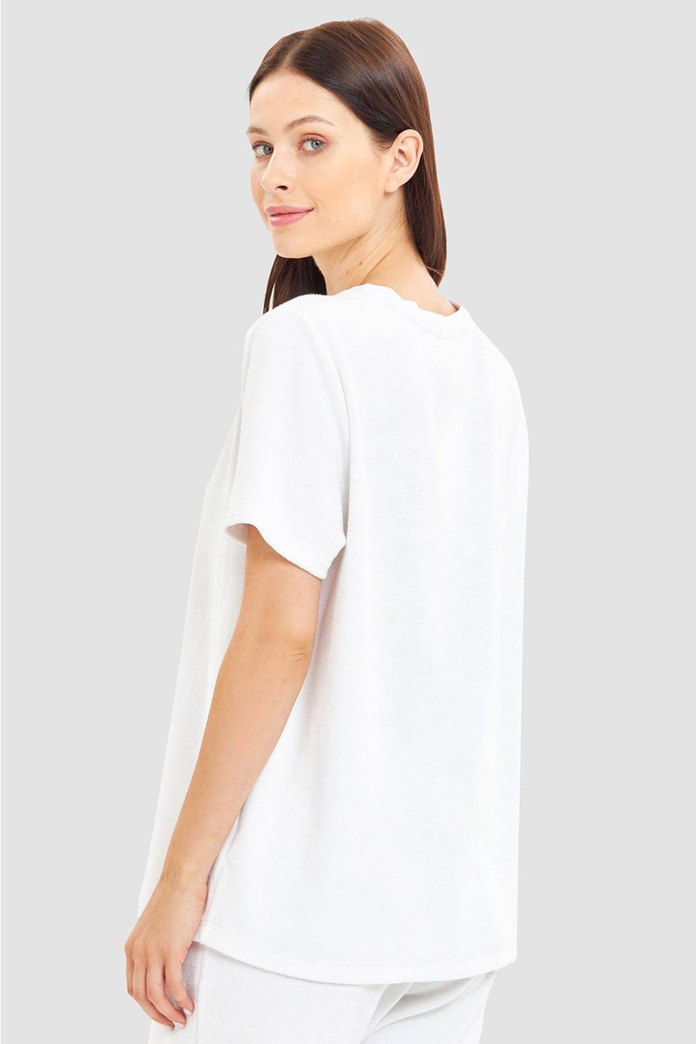 Rösch T-Shirt aus Frottee einfarbig Baumwolle/Polyester Neueste Stile
