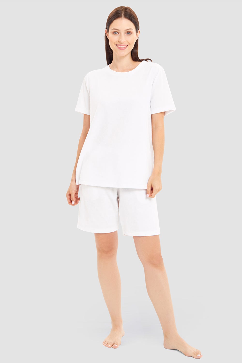 Rösch T-Shirt aus Frottee einfarbig Baumwolle/Polyester Neueste Stile