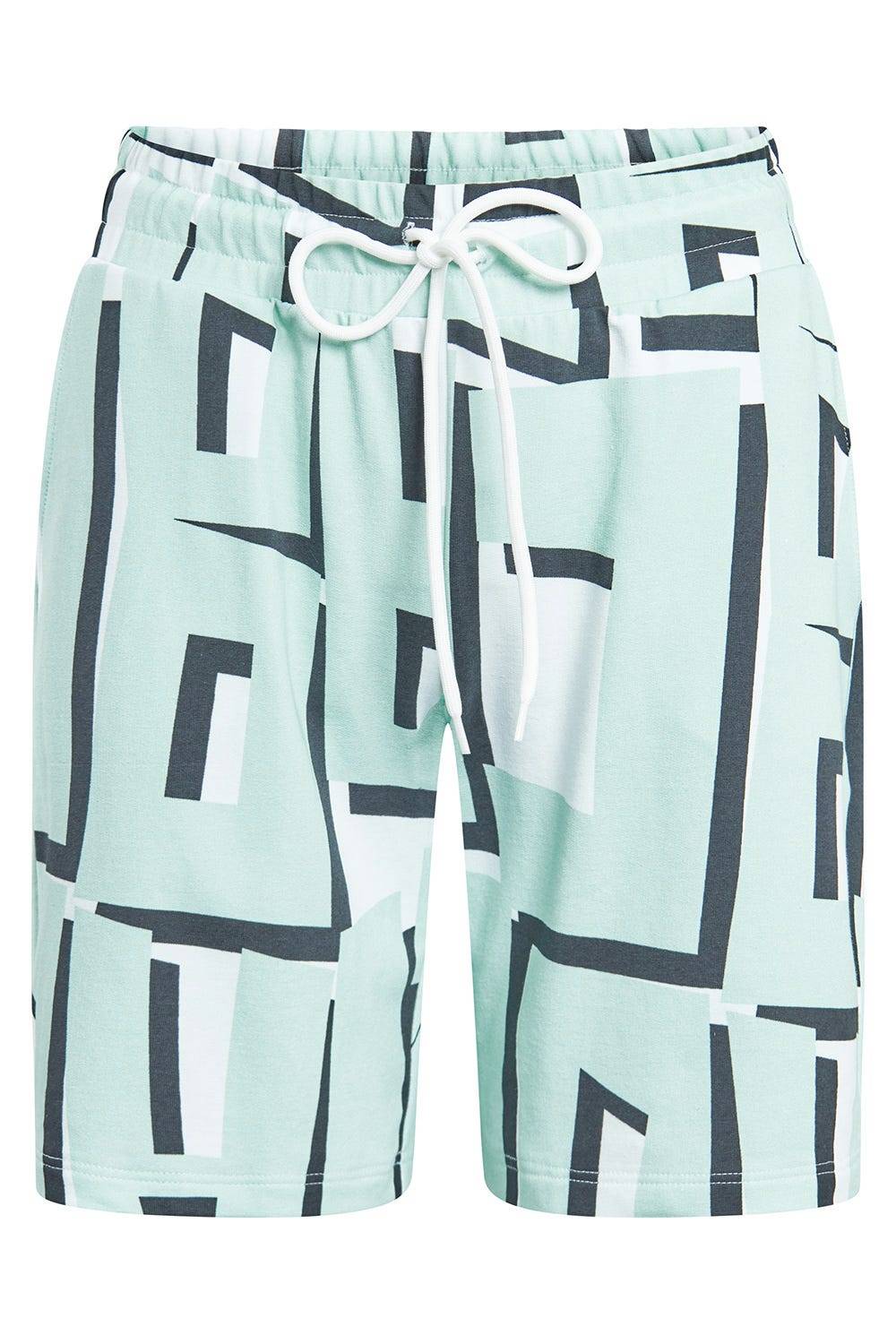 Rösch Sweat Bermuda im Letter-Print Türkis Baumwolle/Elasthan Bis zu 55% Rabatt