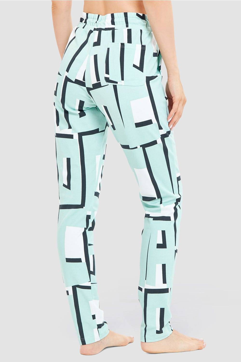 Rösch Sweathose im Letter-Print Türkis Baumwolle/Elasthan Discount Store für neue Produkte