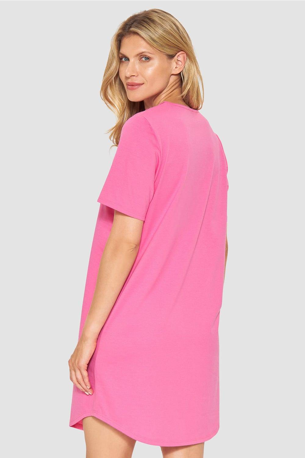 Rösch Nachthemd mit Spitzendetails Pink Baumwolle/Modal Super Rabatt