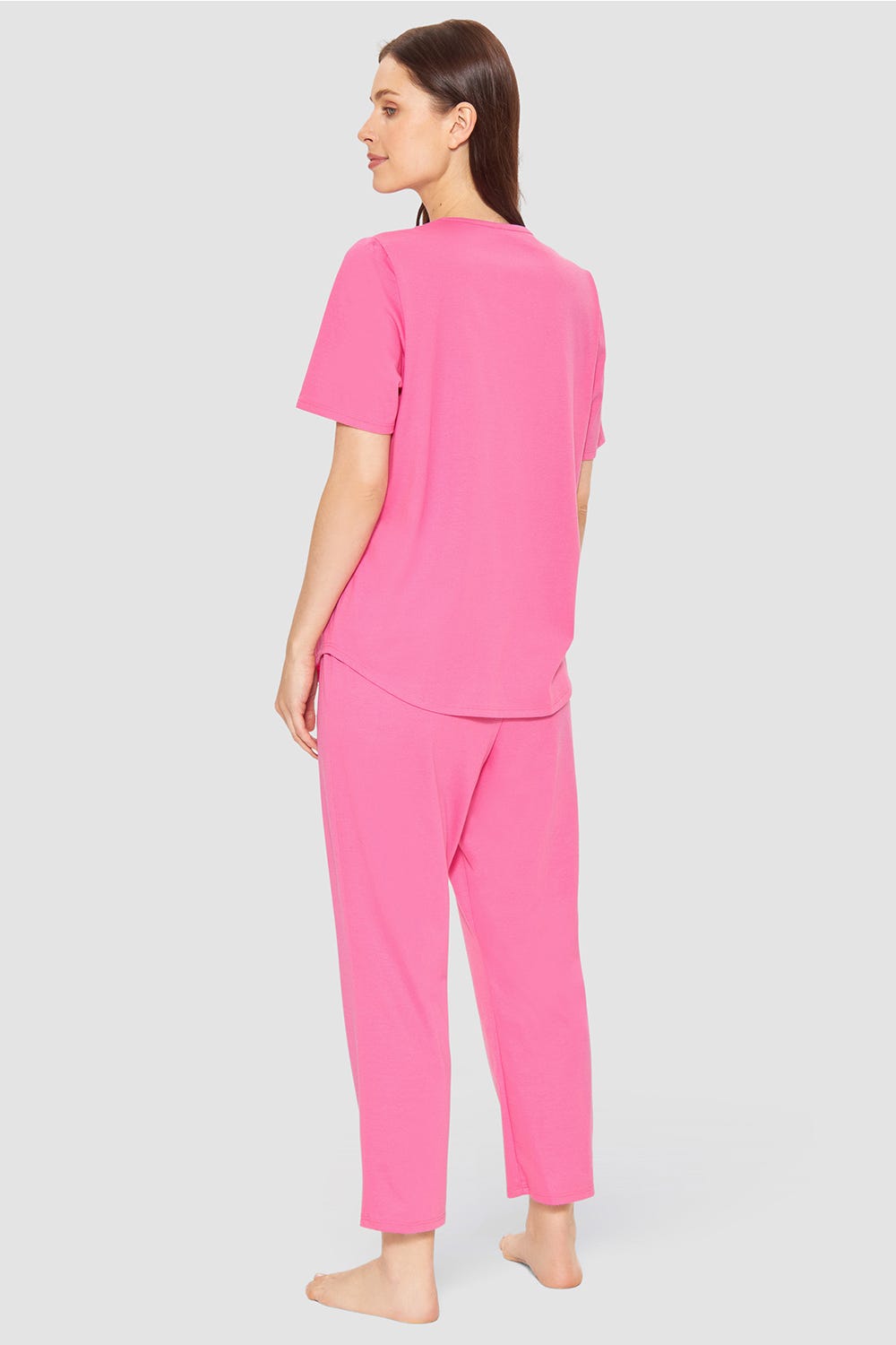 Rösch Pyjama mit Spitzendetails Pink Baumwolle/Modal Riesige Rabatte