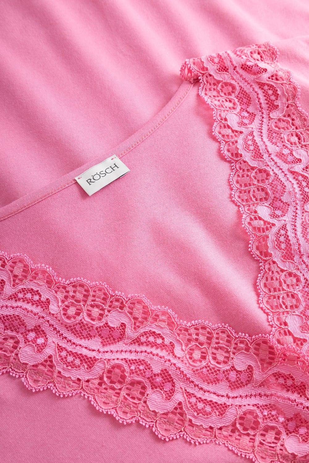 Rösch Pyjama mit Spitzendetails Pink Baumwolle/Modal Riesige Rabatte