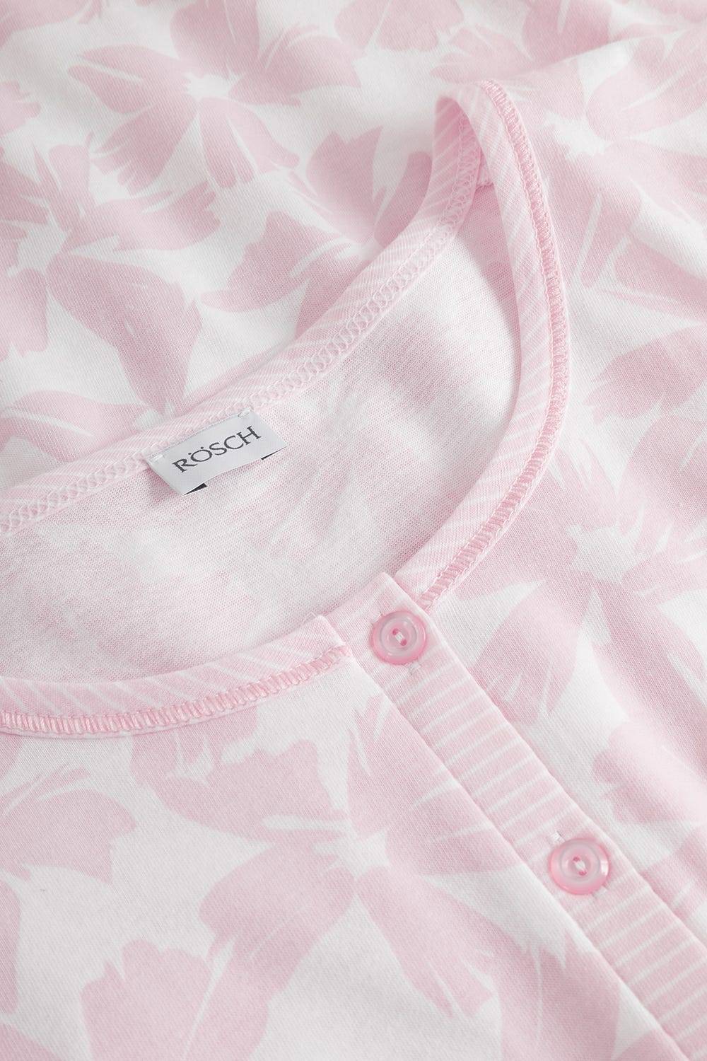 Rösch Pyjama im Muster-Mix Blumen Streifen Rosa 100% Baumwolle Speichern exportieren
