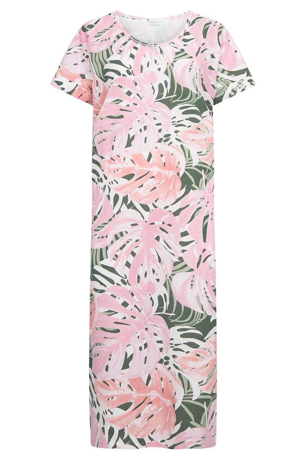 Rösch Nachtkleid im Blätterdruck exotisch Maxi-Länge 100% Baumwolle Im Verkauf