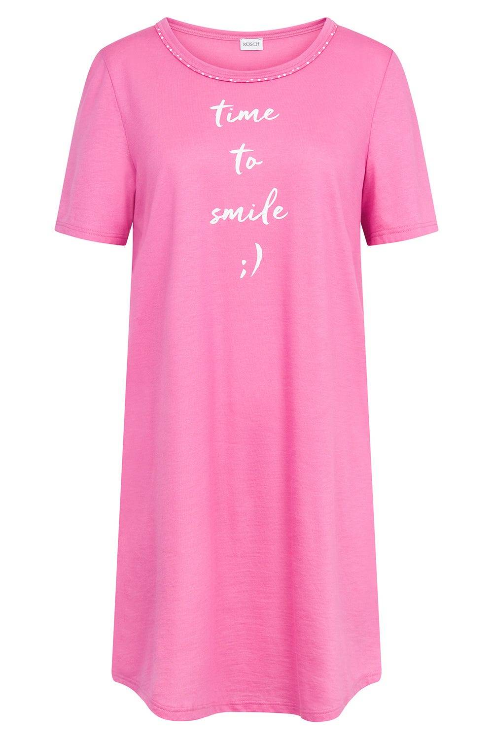 Rösch Nachthemd mit Statement-Print Pink Baumwolle/Modal 50% Rabatt für begrenzte Zeit