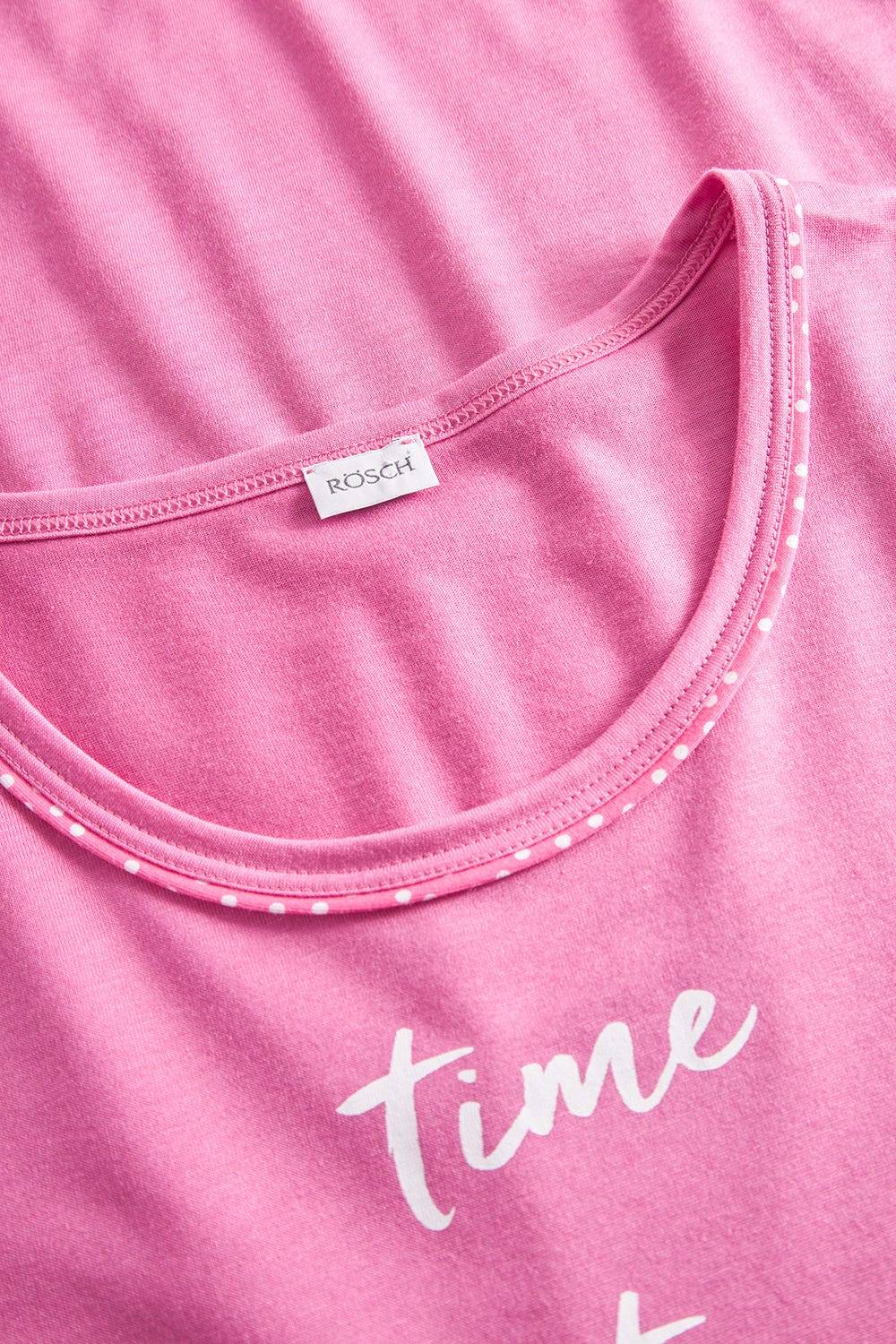 Rösch Nachthemd mit Statement-Print Pink Baumwolle/Modal 50% Rabatt für begrenzte Zeit
