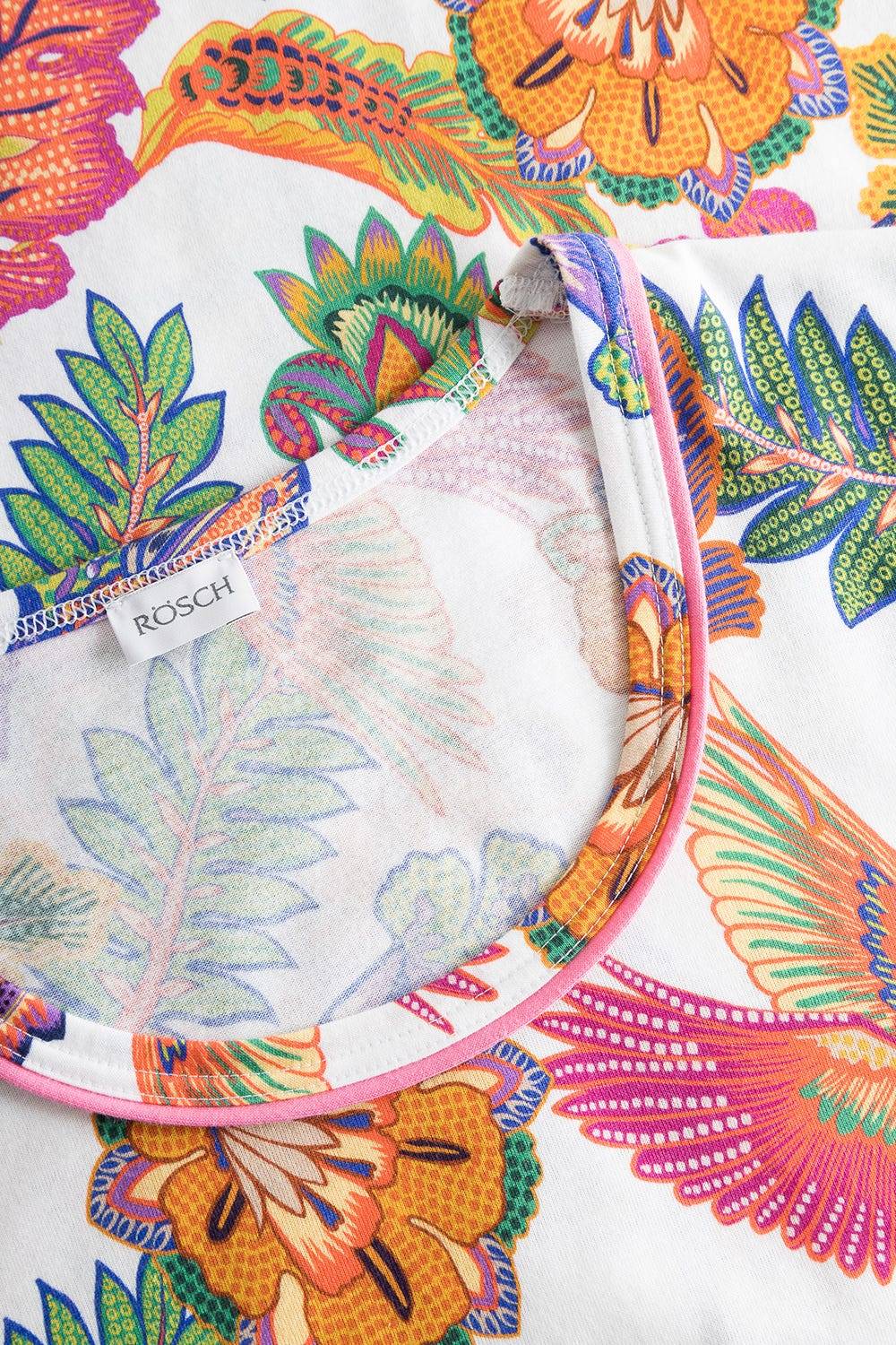 Rösch Nachthemd Kurzarm mit Blumenprint exotisch Baumwolle/Modal Outlet