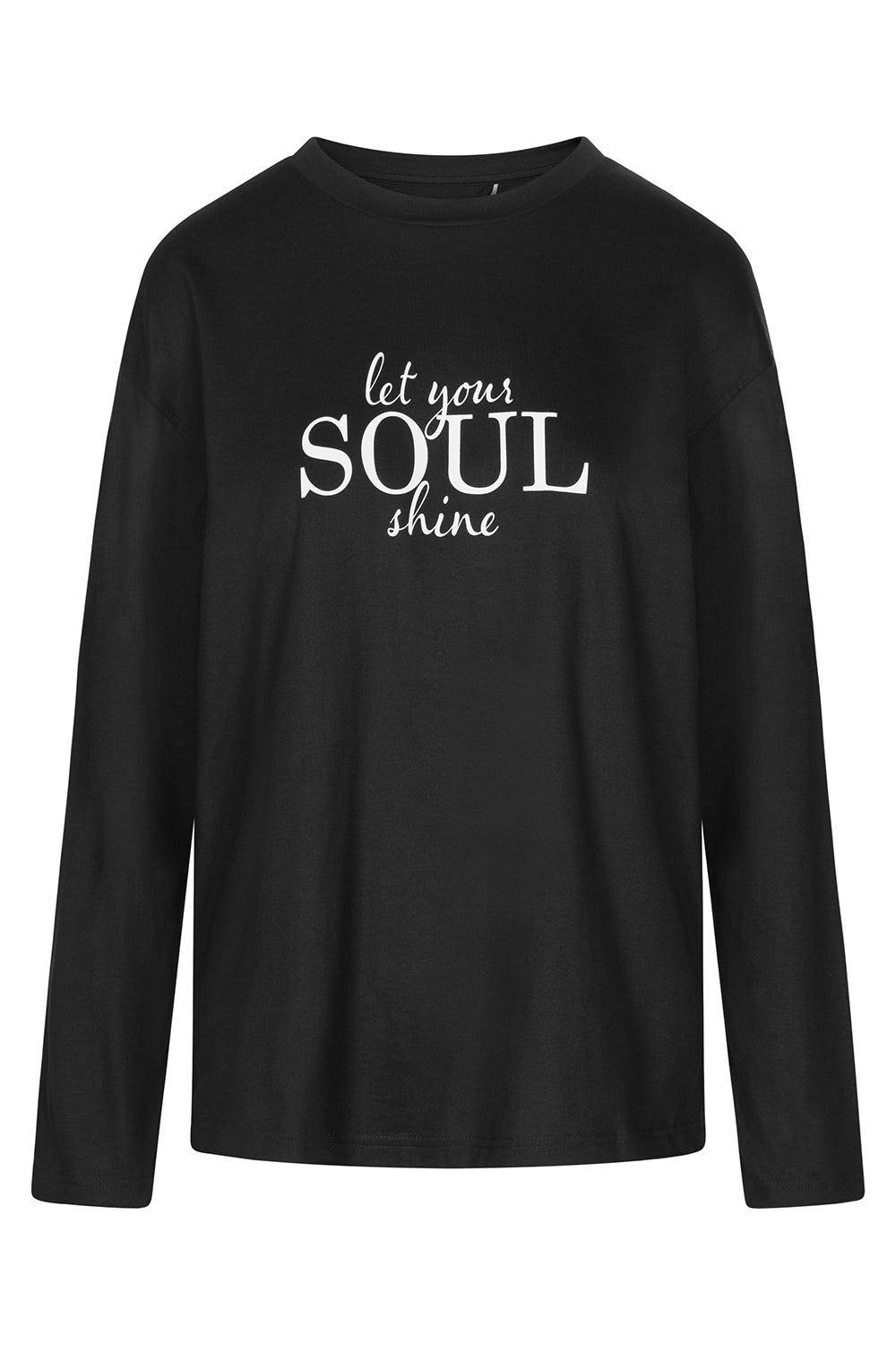Rösch Shirt mit Schriftzug &quot;let your soul shine&quot; 100% Baumwolle Versandkostenfrei