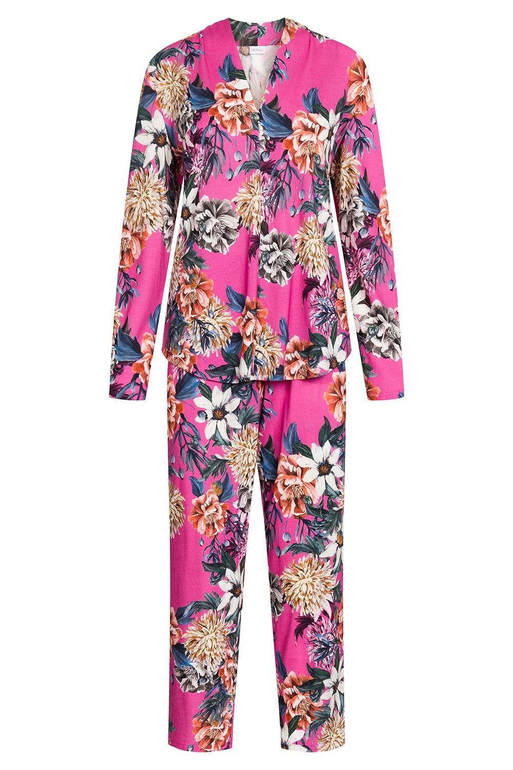 Rösch Pyjama im pinken Blumendruck Baumwolle/Modal Flash Sale