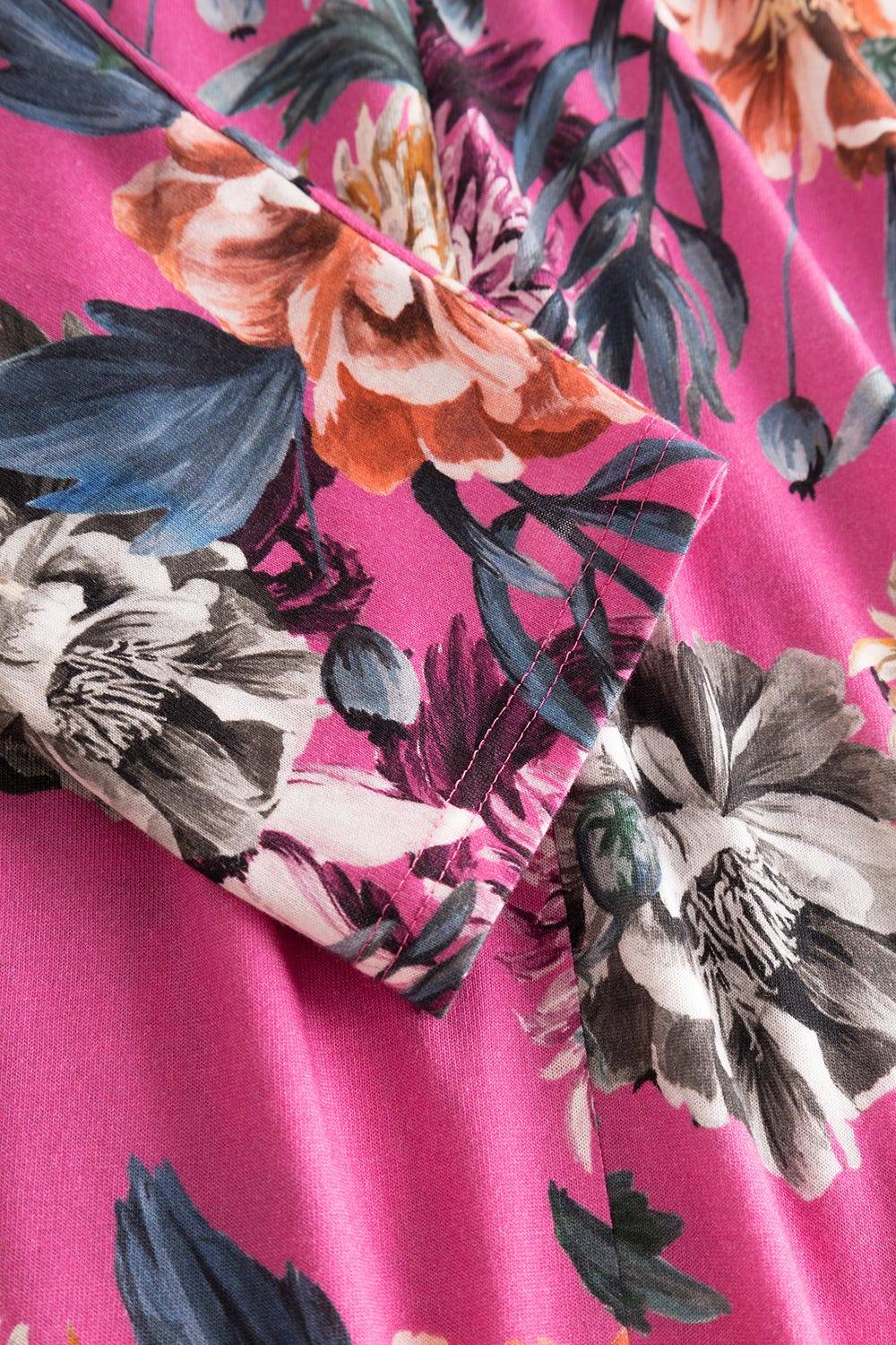 Rösch Pyjama im pinken Blumendruck Baumwolle/Modal Flash Sale