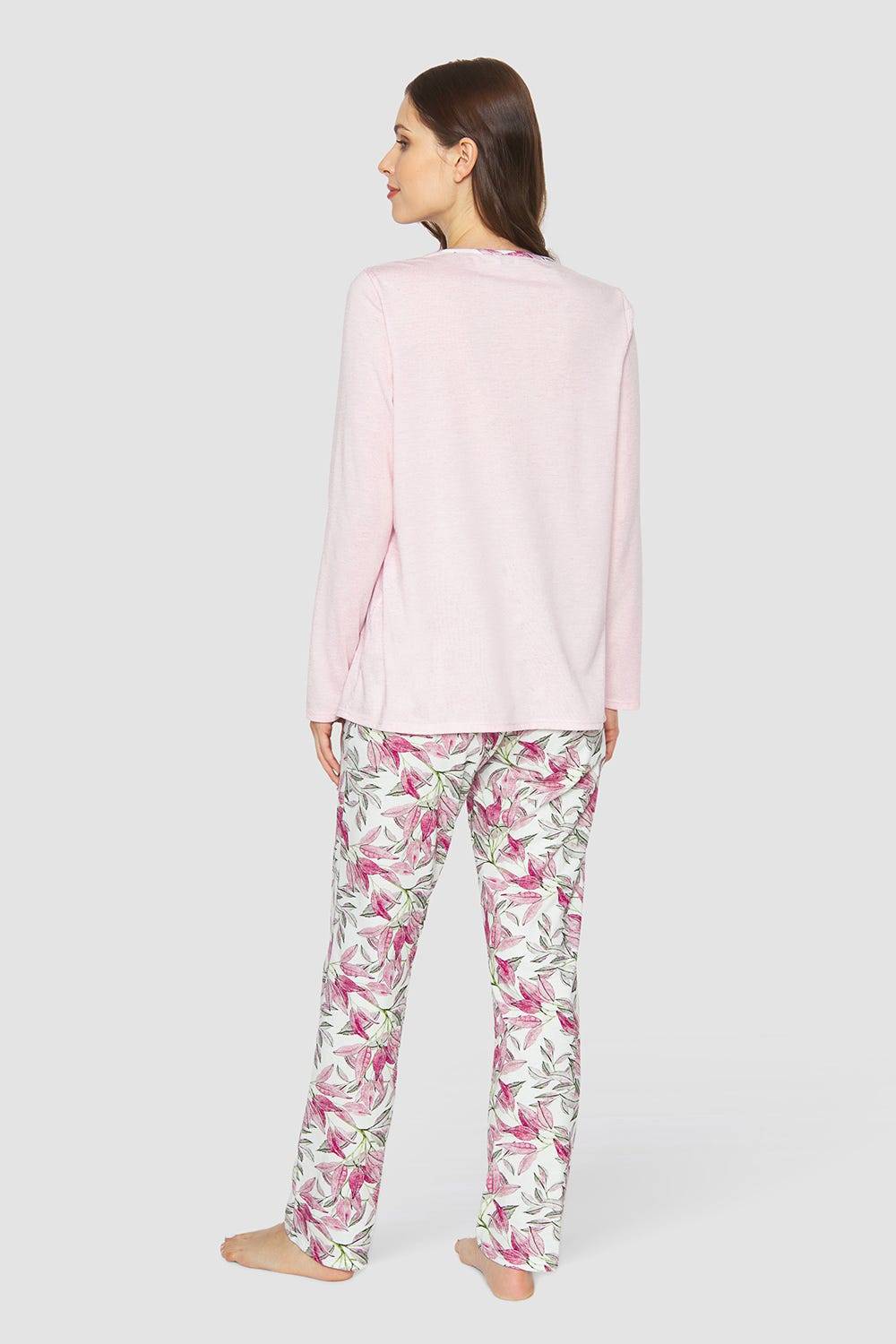 Rösch Pyjama mit Tropfenausschnitt 100% Baumwolle Online Shopping