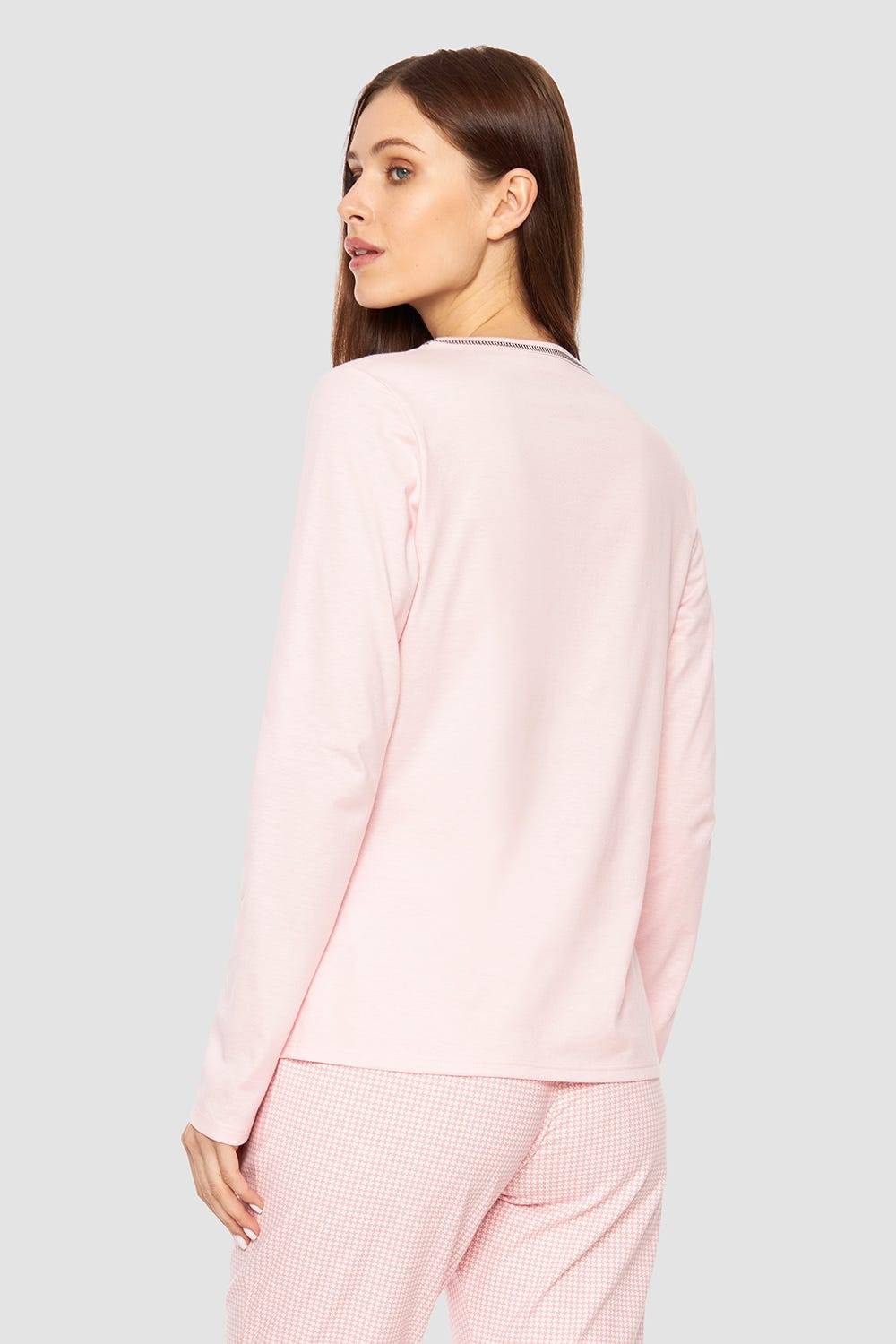 Rösch Shirt mit Schriftzug Rosa Baumwolle/Elasthan Black Friday