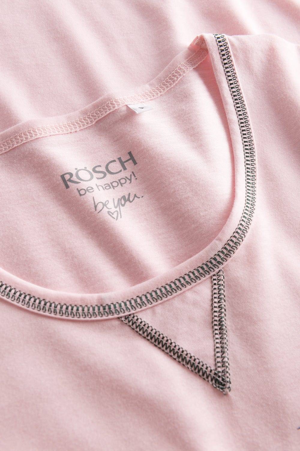 Rösch Shirt mit Schriftzug Rosa Baumwolle/Elasthan Black Friday