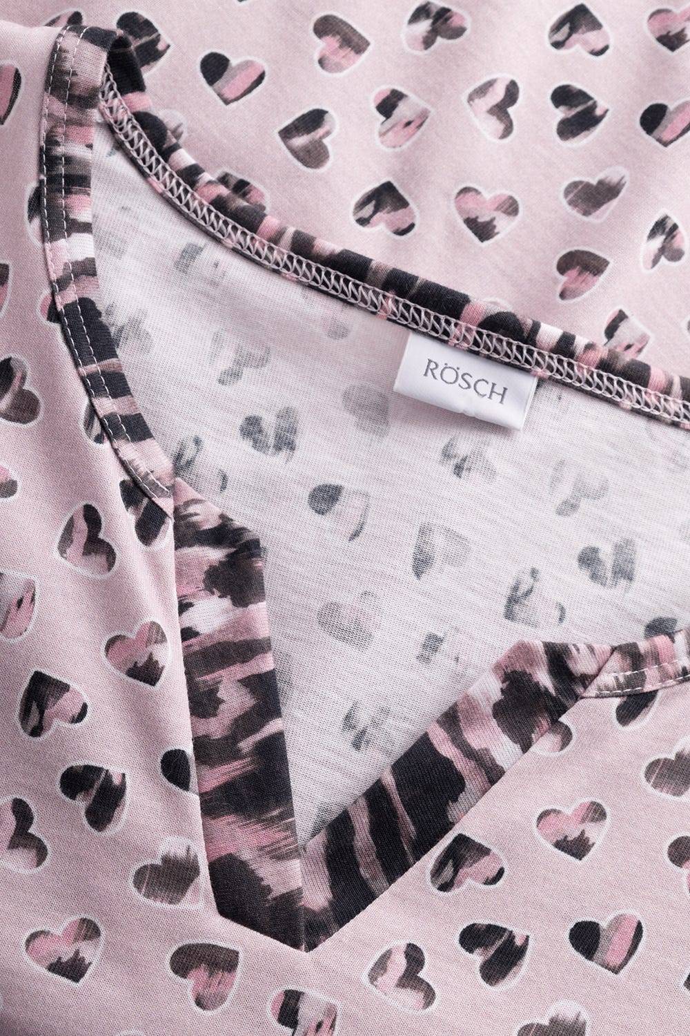 Rösch Pyjama im Druck-Mix Blende 100% Baumwolle Valentinstagsangebot