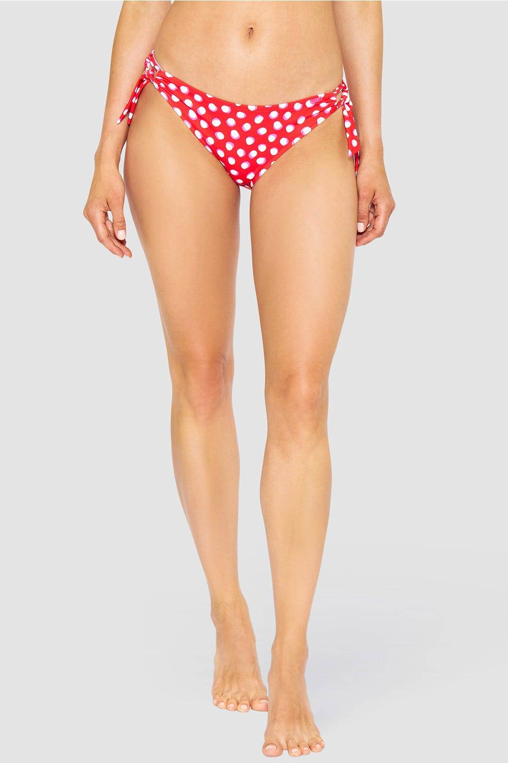 Rösch Bikini-Hose im Retro-Tupfendruck Rot-Weiß zum Binden Jubiläumsangebot