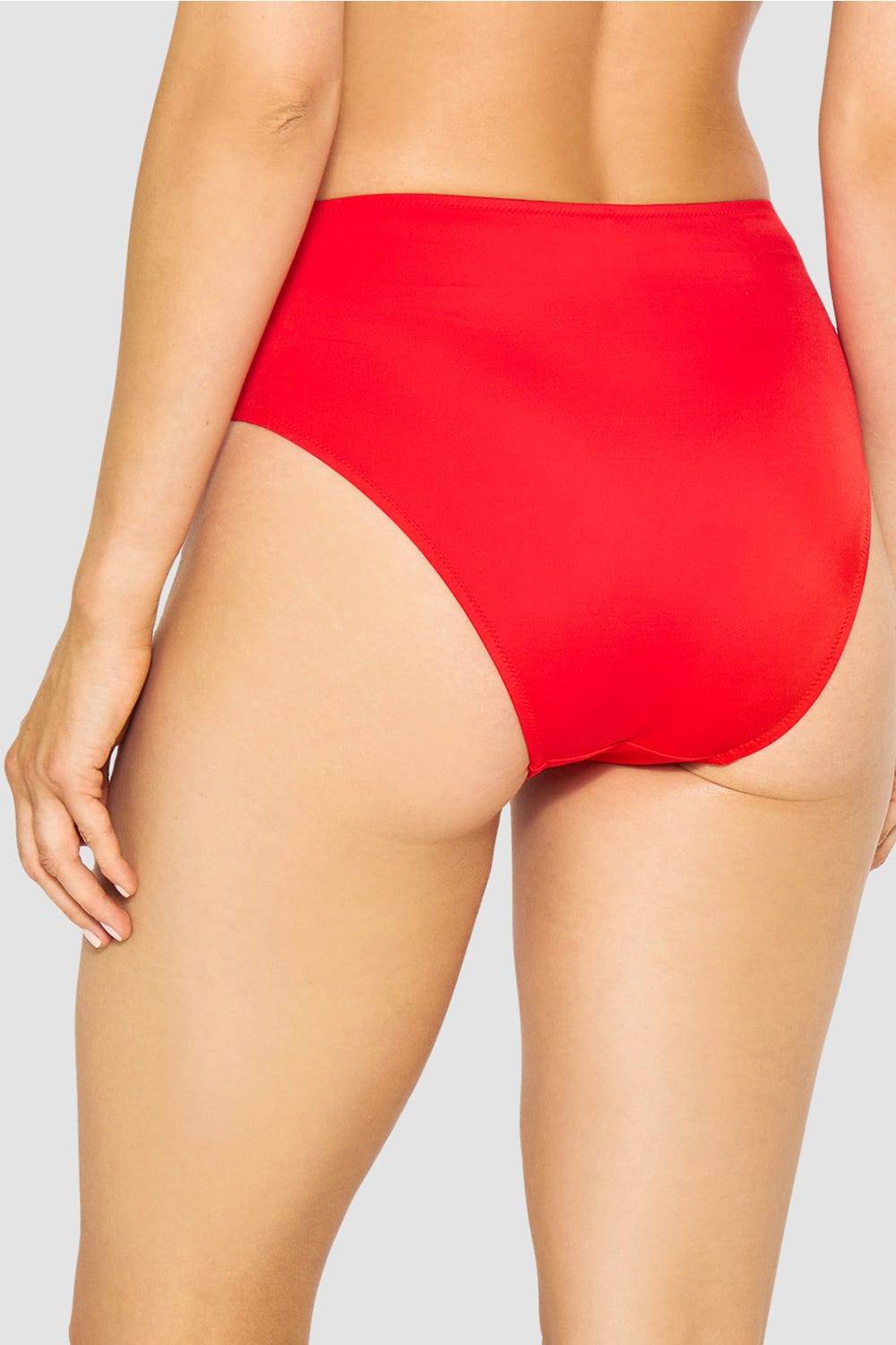 Rösch Bikini-Hose in Rot einfarbig hoher Taillenausschnitt Lagerräumung