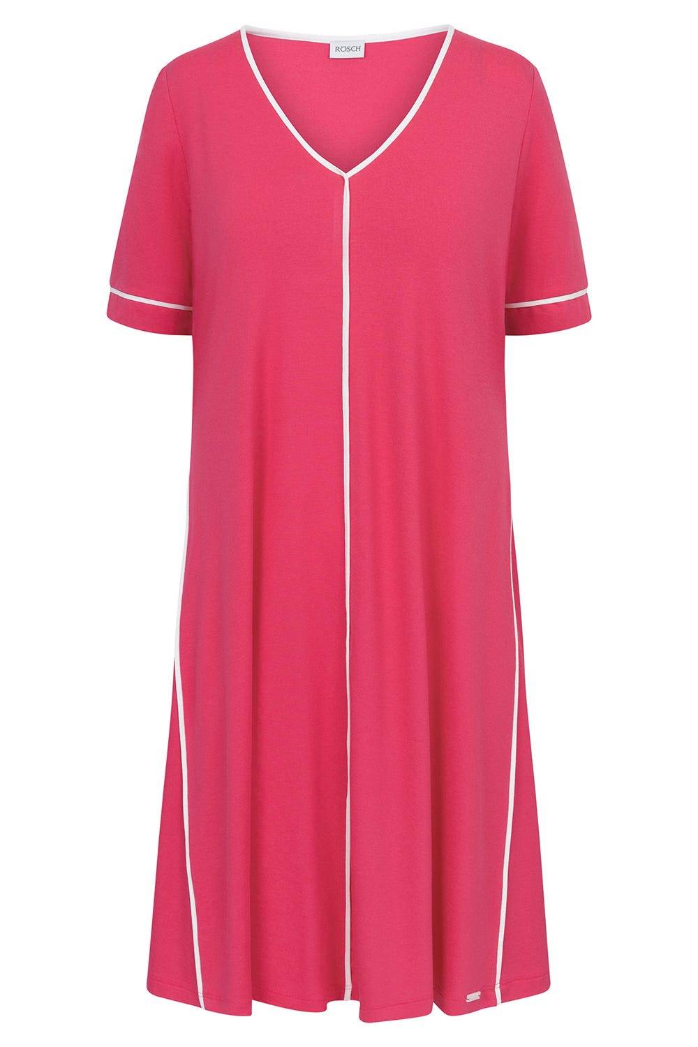 Rösch Strandkleid Kurzarm mit Kontrast-Paspeln Viskose/Elasthan Zeitlich begrenztes Angebot