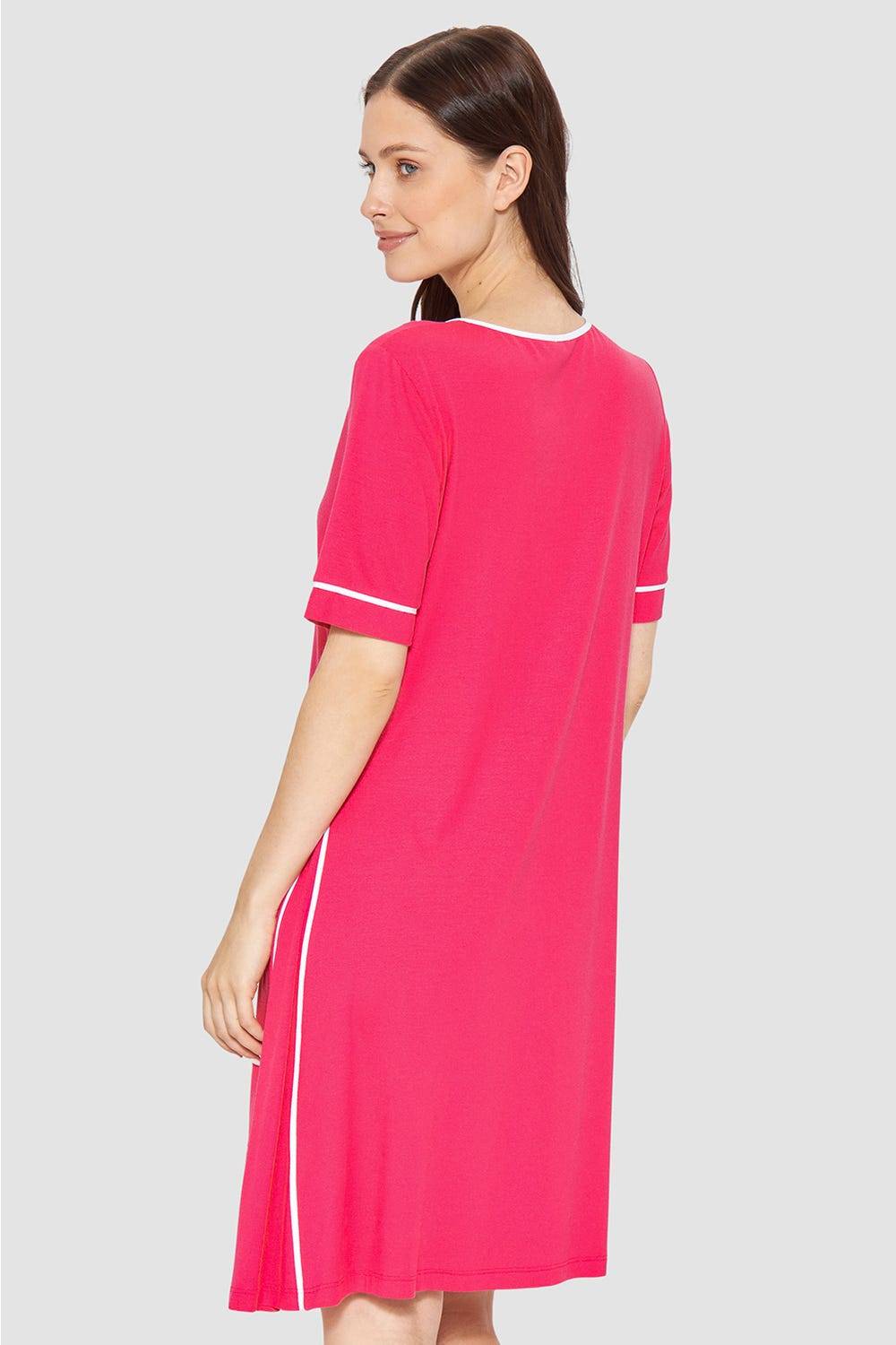 Rösch Strandkleid Kurzarm mit Kontrast-Paspeln Viskose/Elasthan Zeitlich begrenztes Angebot