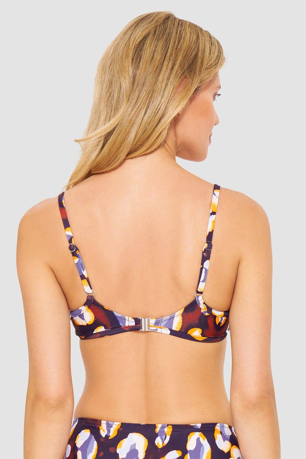 Rösch Bikini-Oberteil im Tupfendruck Modern Leo Wickeloptik Exklusive Angebote