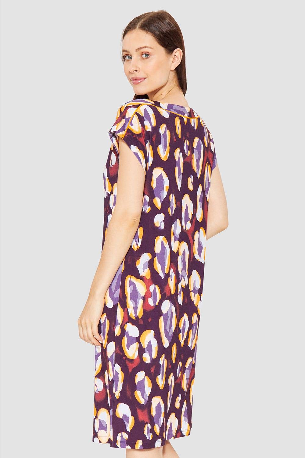 Rösch Strandkleid Kurzarm im Tupfendruck Modern Leo Viskose/Elasthan Räumungsverkauf