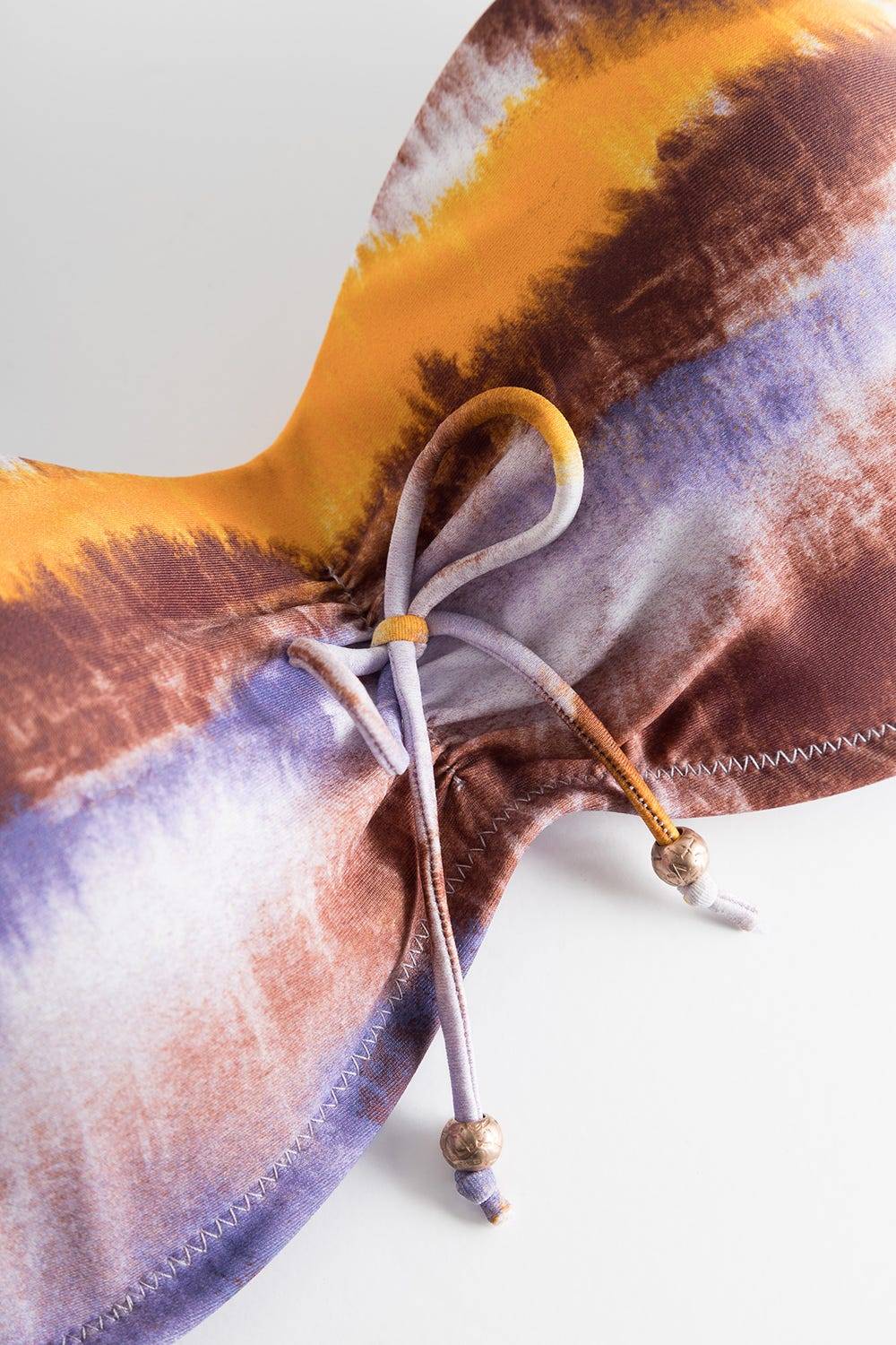 Rösch Bikini-Oberteil Bandeau im Batikdruck moderne Streifen Kauf eins, bekomm eins gratis