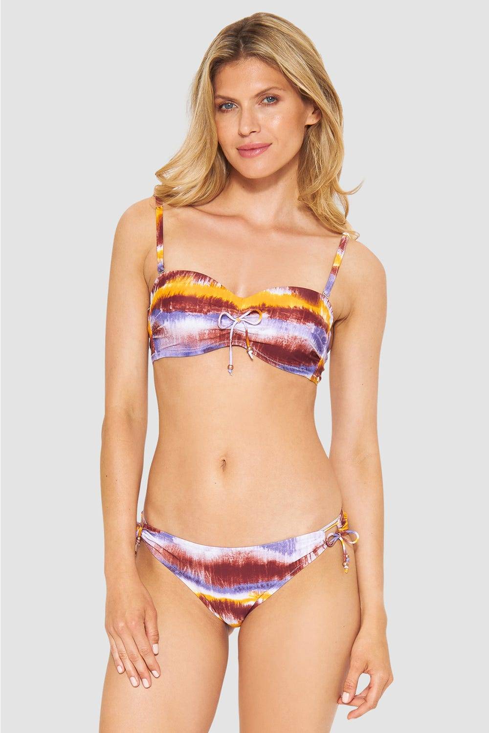 Rösch Bikini-Hose im Batikdruck moderne Streifen zum Binden Tägliche Deals