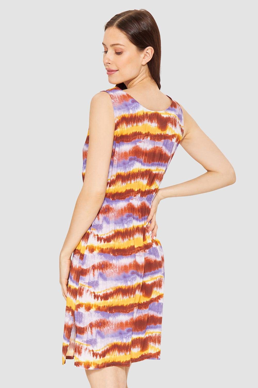 Rösch Trägerkleid im Batikdruck moderne Streifen im Webdruck 100% Viskose Riesige Ersparnisse