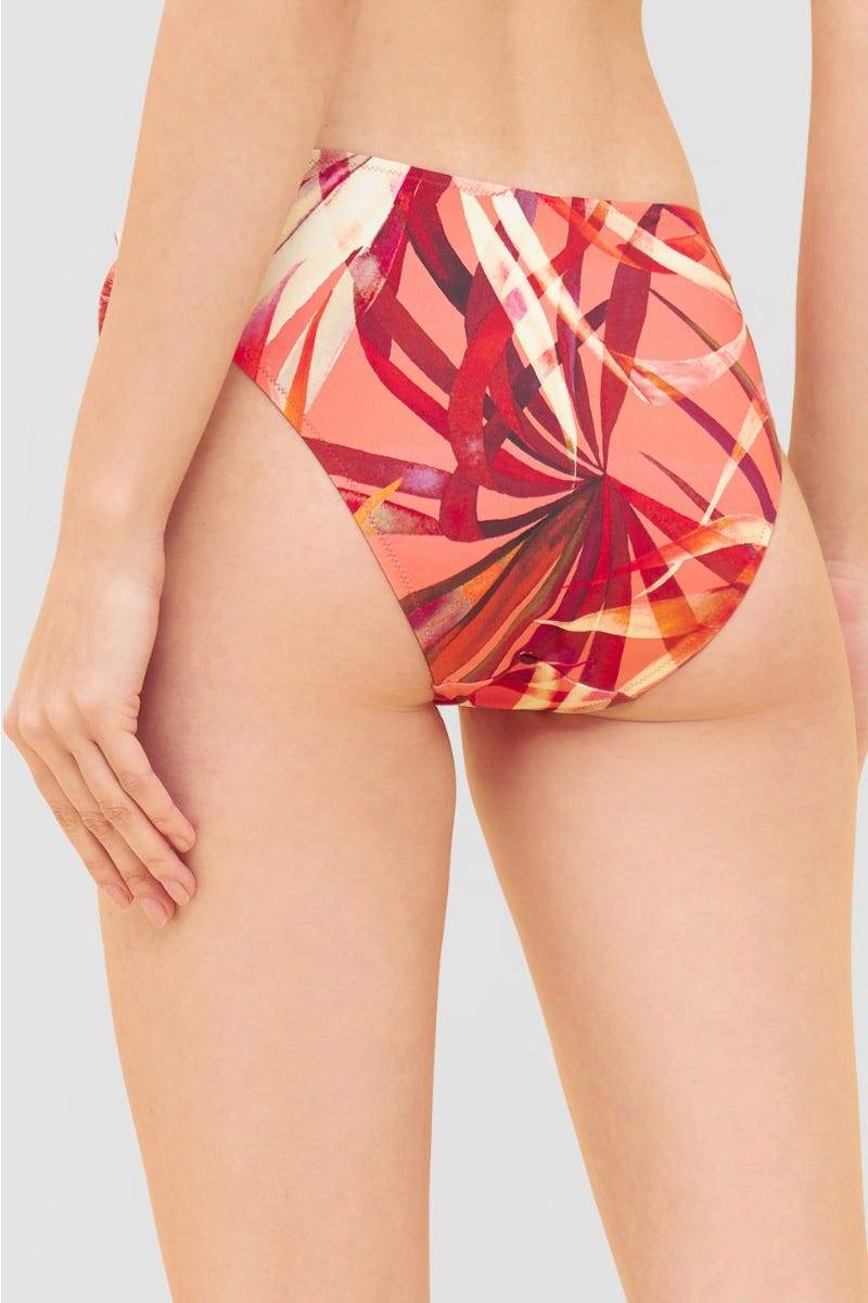 Rösch Bikini-Hose im bunten Blätter-Druck Binde-Bänder recyceltes Polyamid/Elasthan Wochenangebot