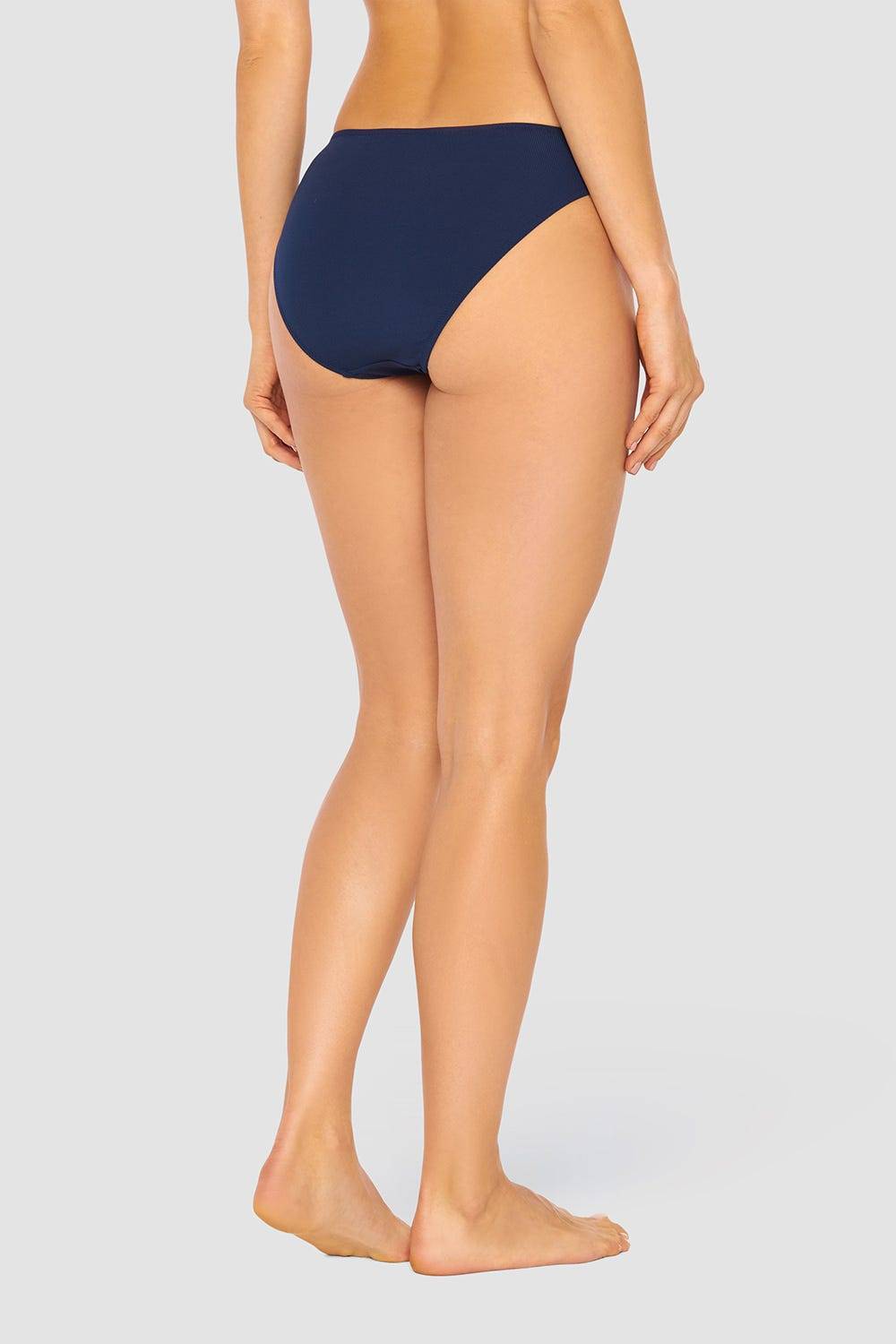 Rösch Klassische Bikini Hose Dunkelblau modern Ripp recyceltes Polyester/Elasthan Rabatte dieses Monats