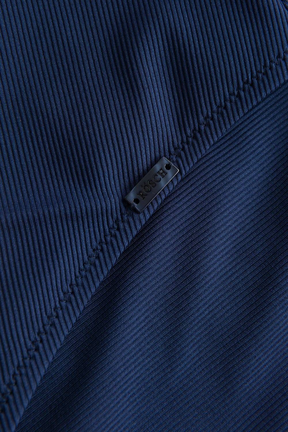 Rösch Bandeau Badeanzug mit gestreifter Blende Ripp recyceltes Polyester/Elasthan 2025