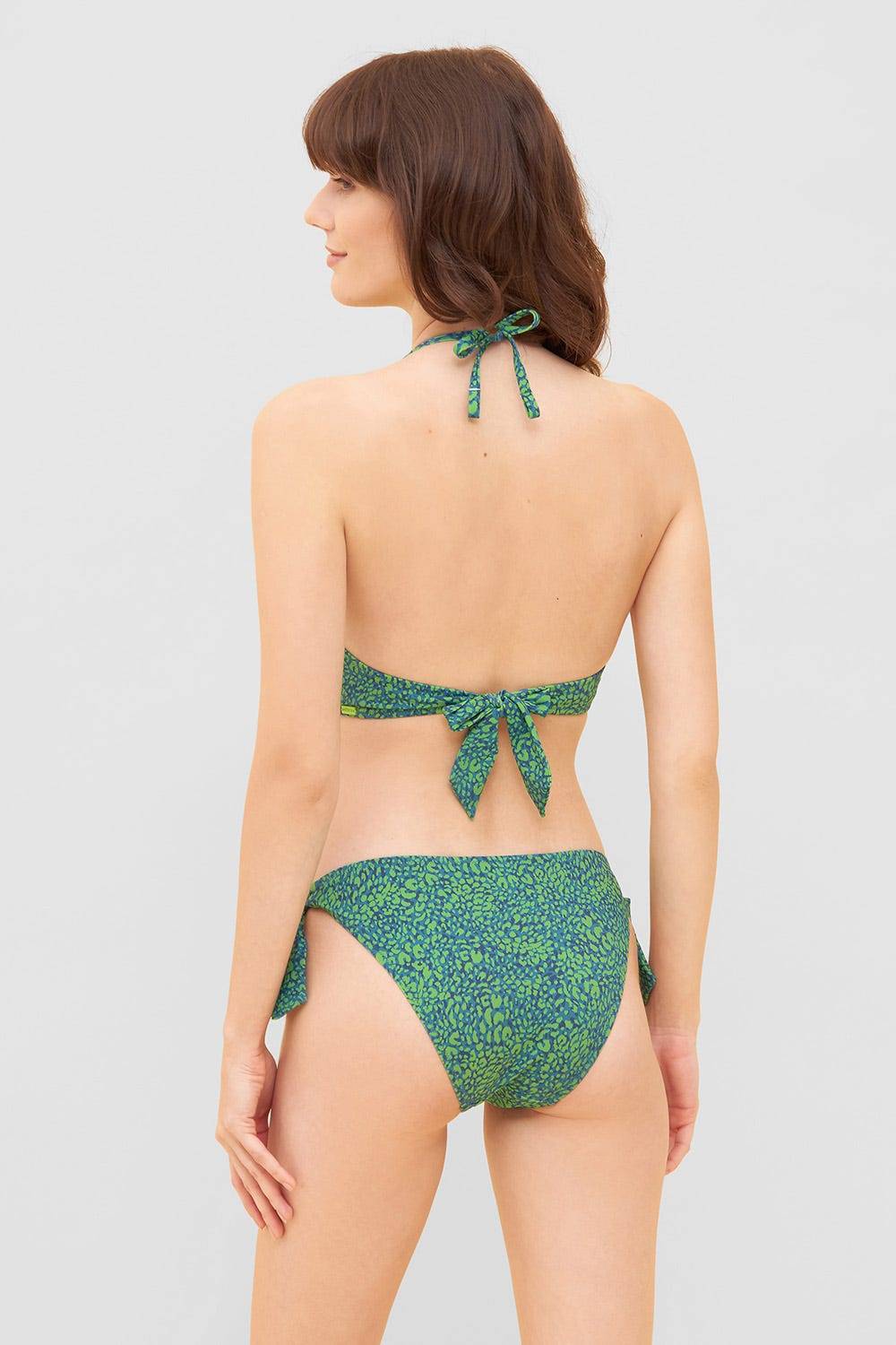 Rösch Neckholder Bikini Oberteil im Leo-Druck recyceltes Polyamid/Elasthan Auslauf