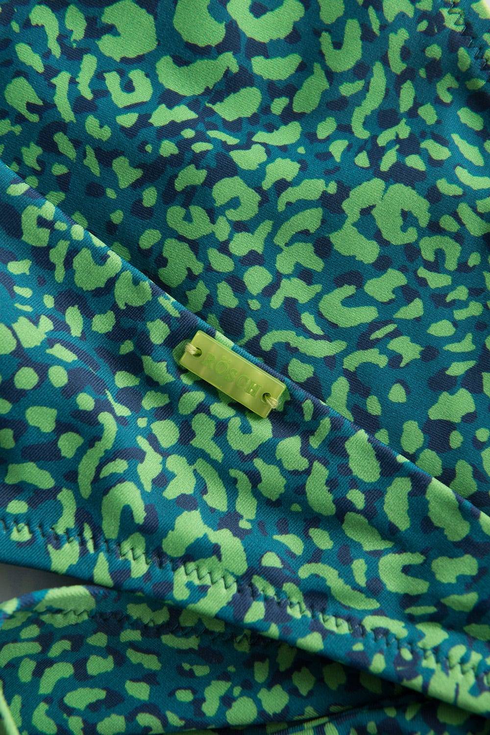 Rösch Bikini-Hose mit Schleifen Leo-Druck Grün Klassisch recyceltes Polyamid/Elasthan Angebote