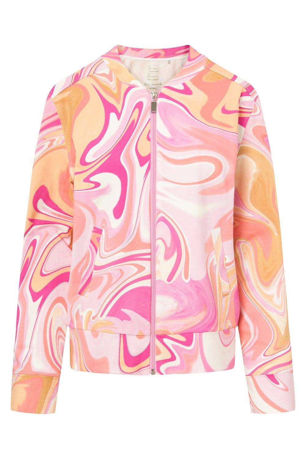 Rösch Sweatjacke im Batikdruck Baumwolle/Elasthan Fabrikverkauf