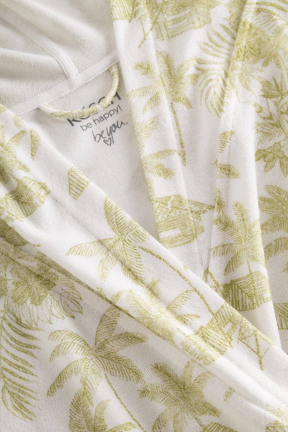 Rösch Frottee-Mantel im Palmenprint Baumwolle/Polyester Fabrik Onlineshop