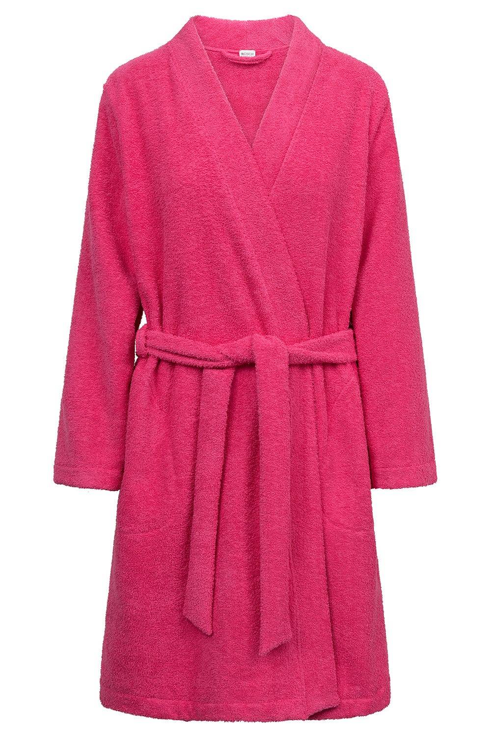 Rösch Bademantel aus Frottee Pink Baumwolle/Polyester Fabrikpreis