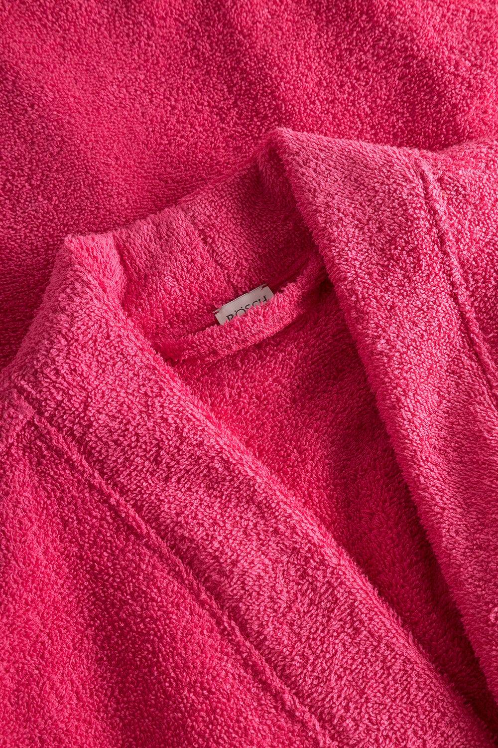 Rösch Bademantel aus Frottee Pink Baumwolle/Polyester Fabrikpreis