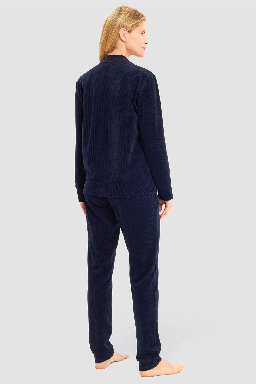 Rösch Hausanzug in Nachtblau aus Cord Baumwolle/Polyester Günstig kaufen