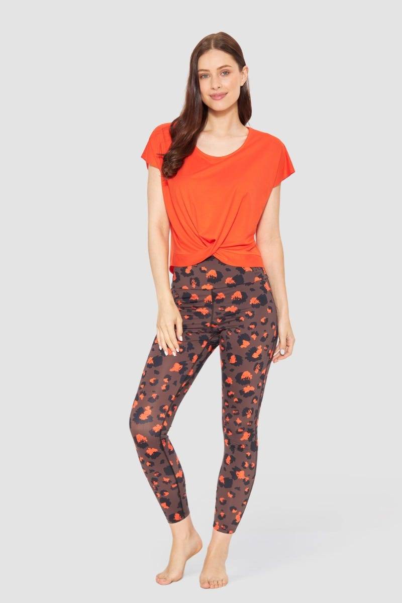 Rösch Y.U Yoga Shirt mit Knoten Orange Sport Mix &amp; Match Baumwolle/ Elasthan Begrenztes Angebot