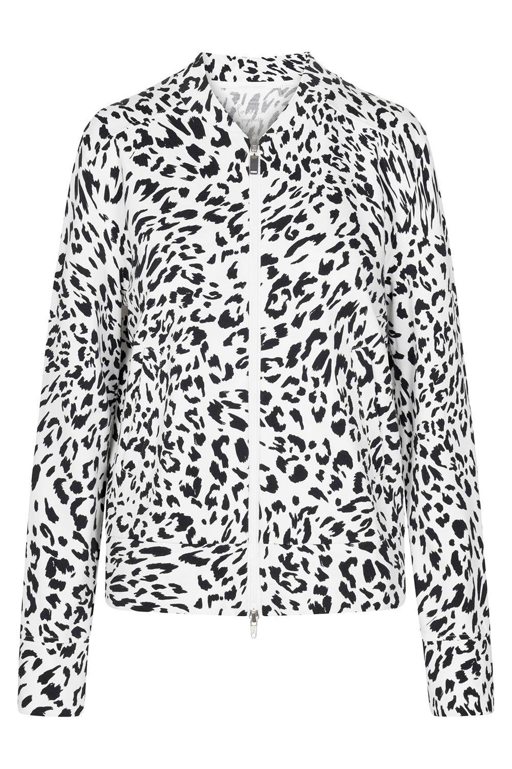 Rösch Sweatjacke im Leo-Muster Baumwolle/Elasthan Zeitlich begrenztes Angebot