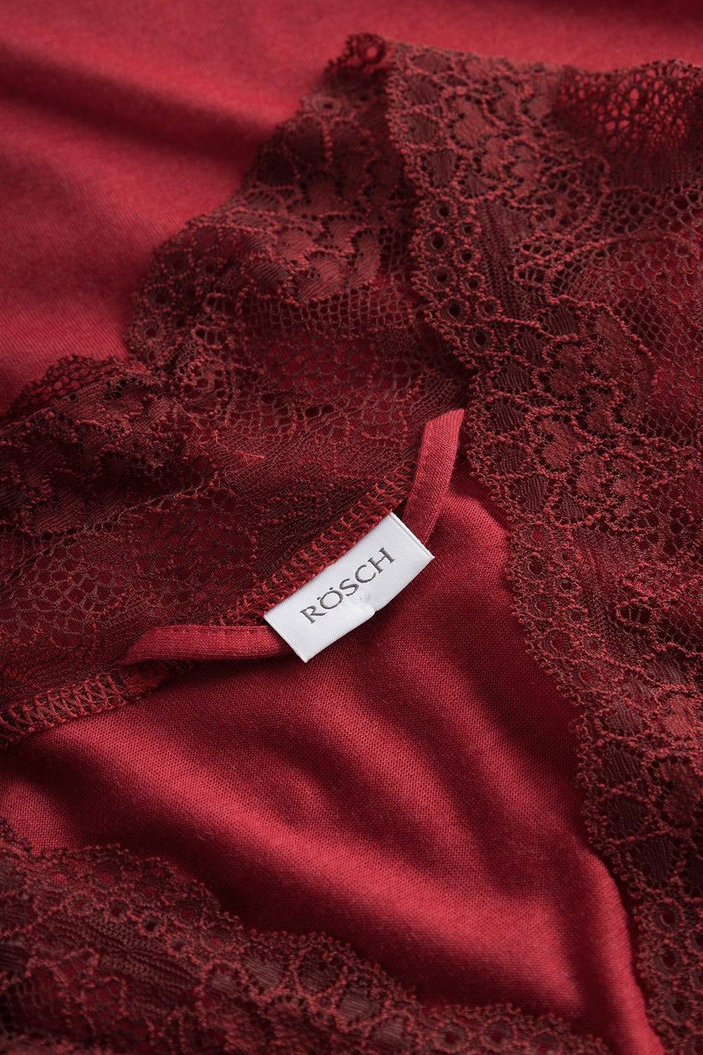 Rösch Wickelmantel mit Spitze Rot Baumwolle/Modal Blitzangebot